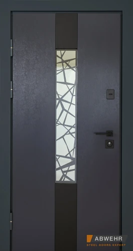 [Складська програма] Вхідні двері з терморозривом модель Olimpia Glass (Колір Антрацит/Біла) комплектація Bionica 2